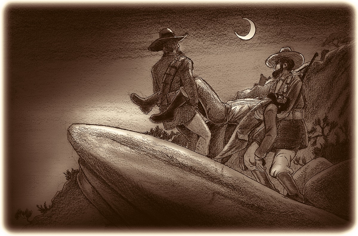 Late at night Chris du Rand and Carl Mathey crept up the pass to retrieve Wepener’s body.