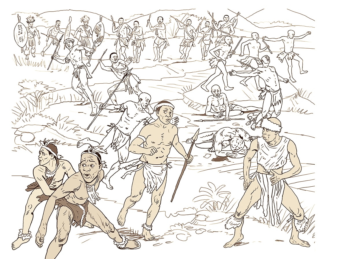 Muzila’s forces pursued Mawewe’s men and his Swati mercenaries towards the Swaziland border.